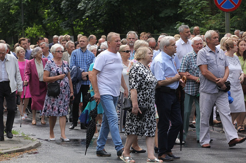 Procesja Bożego Ciała w parafii pw. św. Kazimierza w Policach