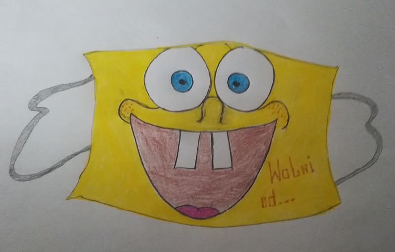 Maseczkowa moda - prace uczniów SP 8