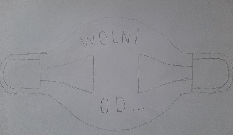 Maseczkowa moda - prace uczniów SP 8