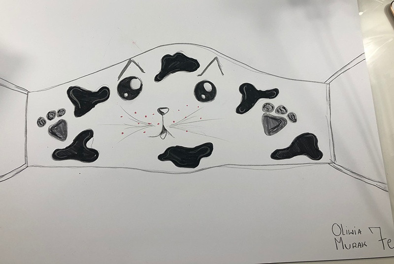 Maseczkowa moda - prace uczniów SP 8