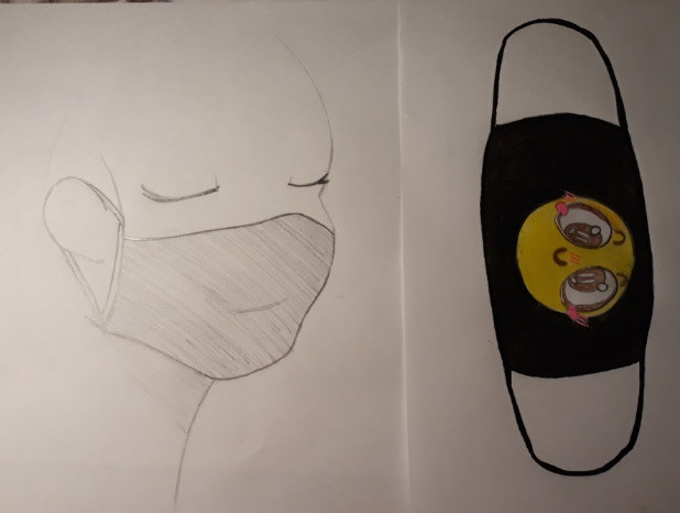 Maseczkowa moda - prace uczniów SP 8