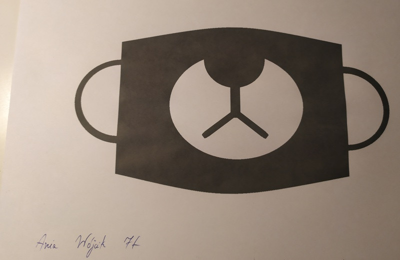 Maseczkowa moda - prace uczniów SP 8