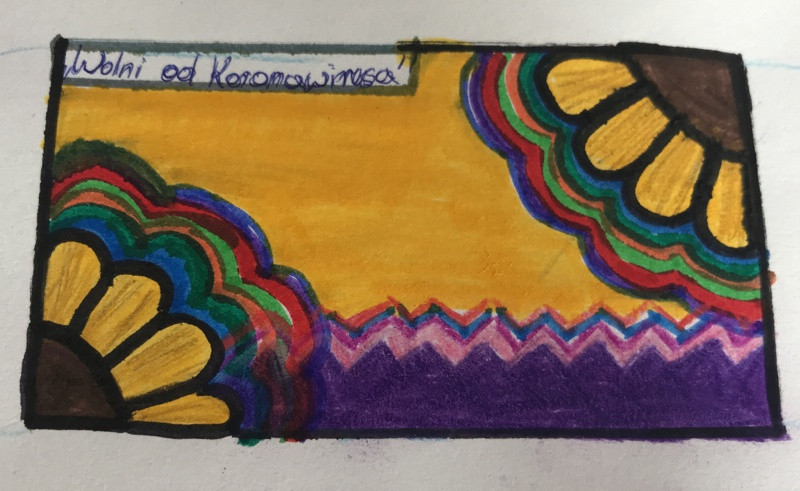 Maseczkowa moda - prace uczniów SP 8