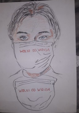 Maseczkowa moda - prace uczniów SP 8