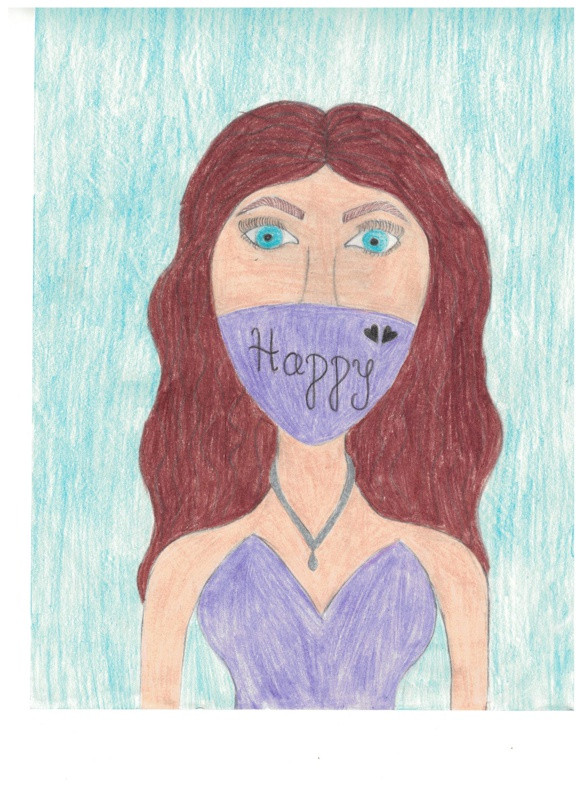 Maseczkowa moda - prace uczniów SP 8