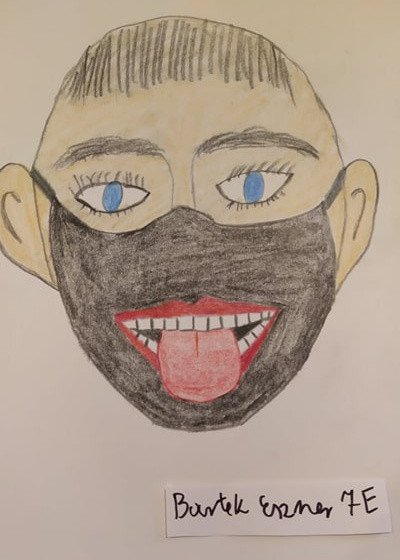 Maseczkowa moda - prace uczniów SP 8