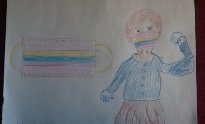 Maseczkowa moda - prace uczniów SP 8