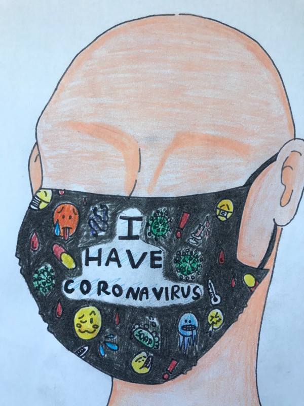 Maseczkowa moda - prace uczniów SP 8