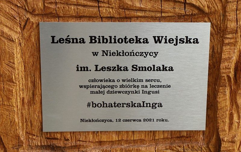 Leśna Biblioteka Wiejska w Niekłończycy ma swojego patrona