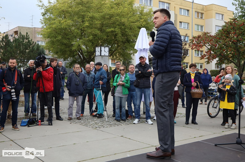 Szymon Hołownia w Policach