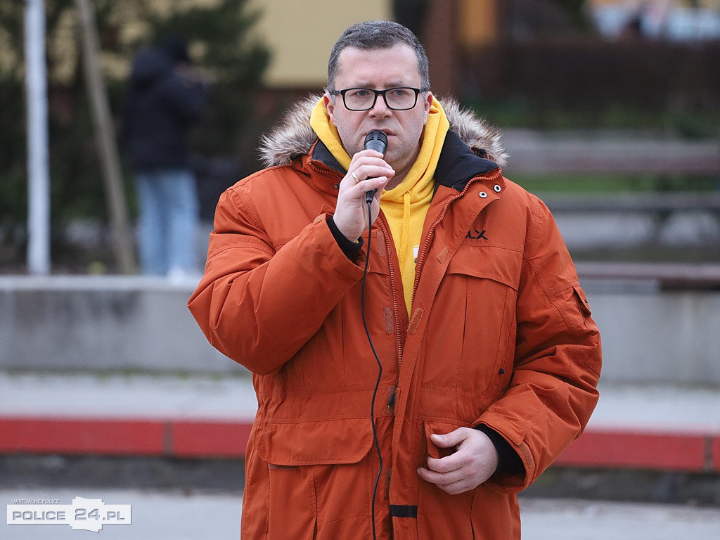 Manifestacja w Policach przeciwko wojnie