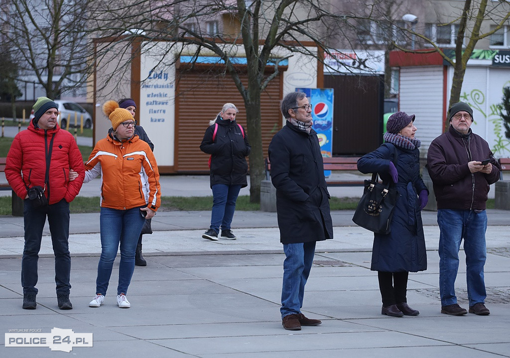 Manifestacja w Policach przeciwko wojnie