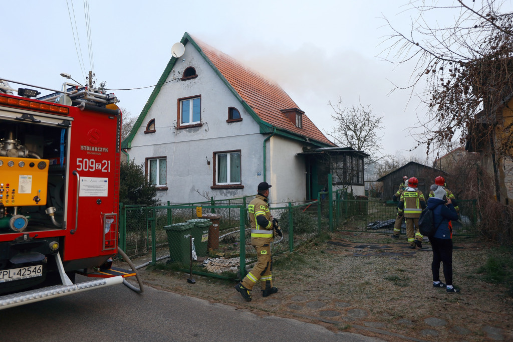 Trzebież: Pożar sadzy w kominie
