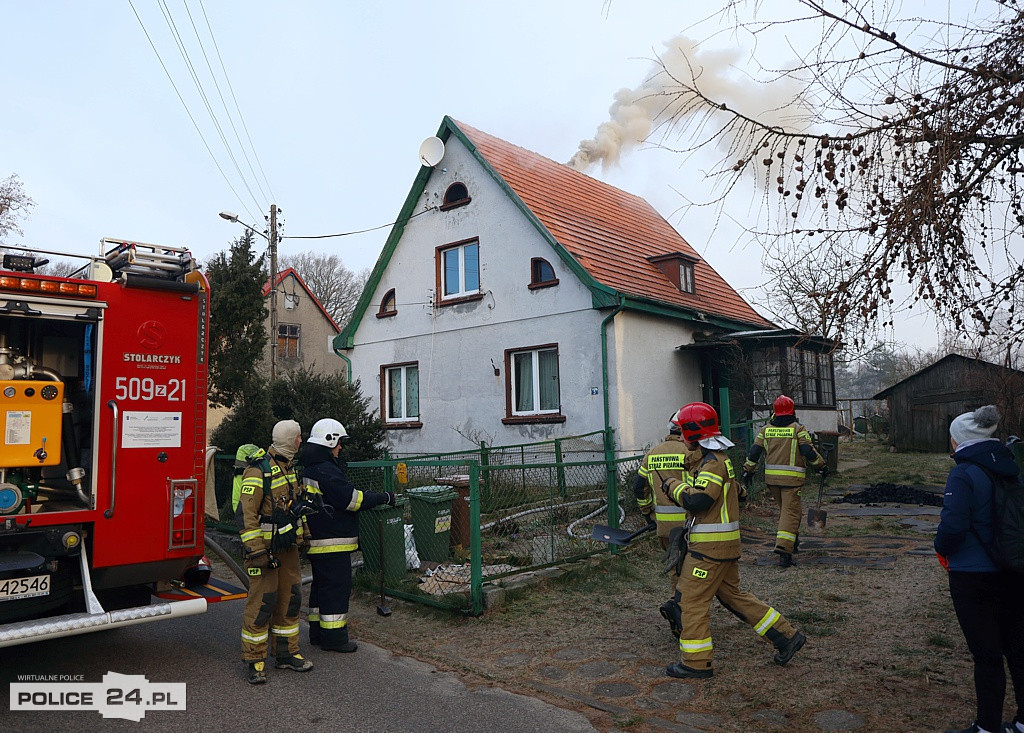 Trzebież: Pożar sadzy w kominie
