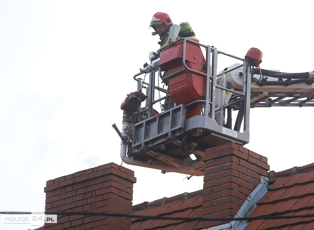 Trzebież: Pożar sadzy w kominie