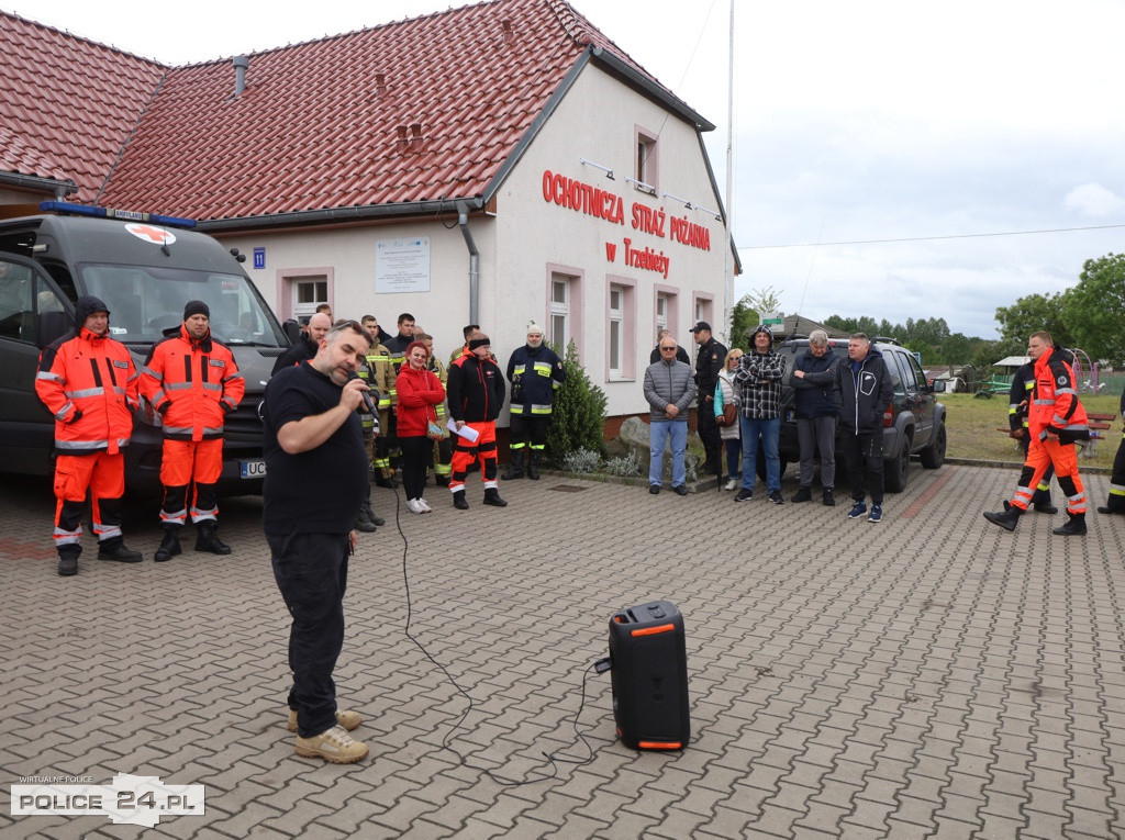 Pożar w szkole, wypadek, poród – ćwiczenia służb w Trzebieży