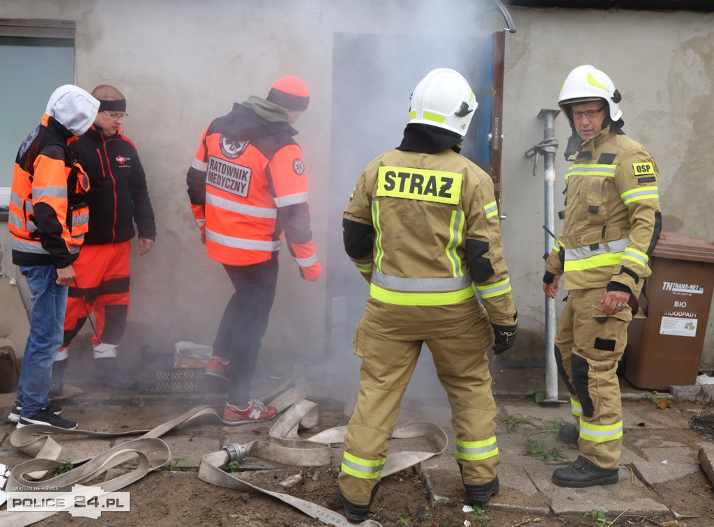 Pożar w szkole, wypadek, poród – ćwiczenia służb w Trzebieży