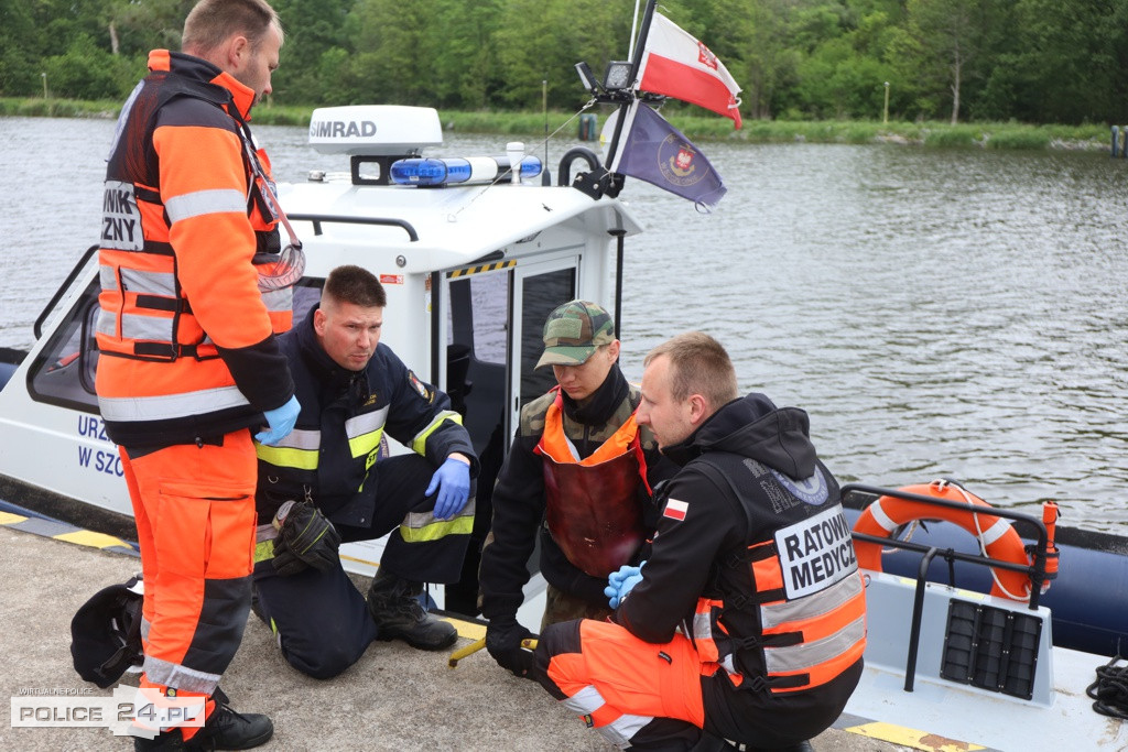 Pożar w szkole, wypadek, poród – ćwiczenia służb w Trzebieży