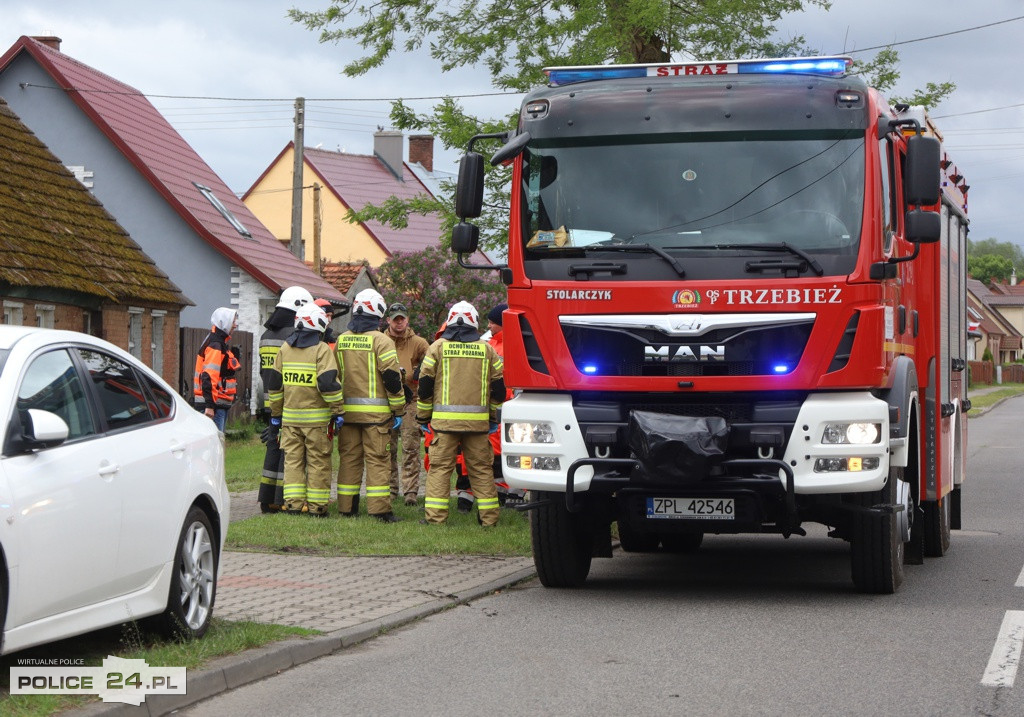 Pożar w szkole, wypadek, poród – ćwiczenia służb w Trzebieży