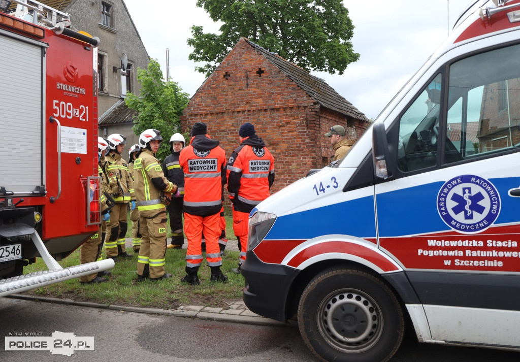 Pożar w szkole, wypadek, poród – ćwiczenia służb w Trzebieży