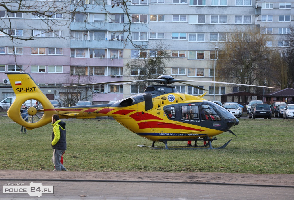 Wypadek na budowie przy ul. Wyszyńskiego w Policach