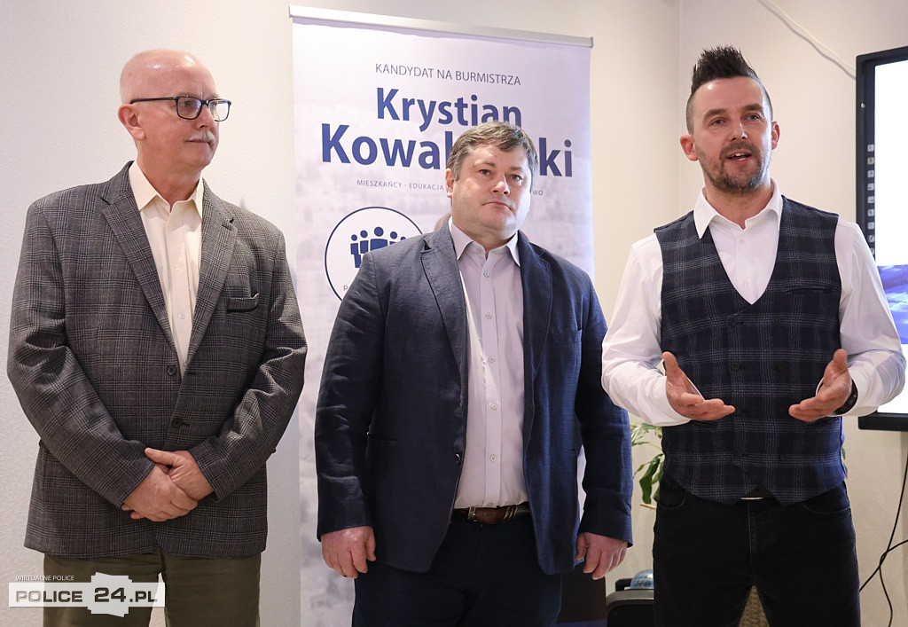 Konferencja prasowa KWW Projekt Police Krystiana Kowalewskiego