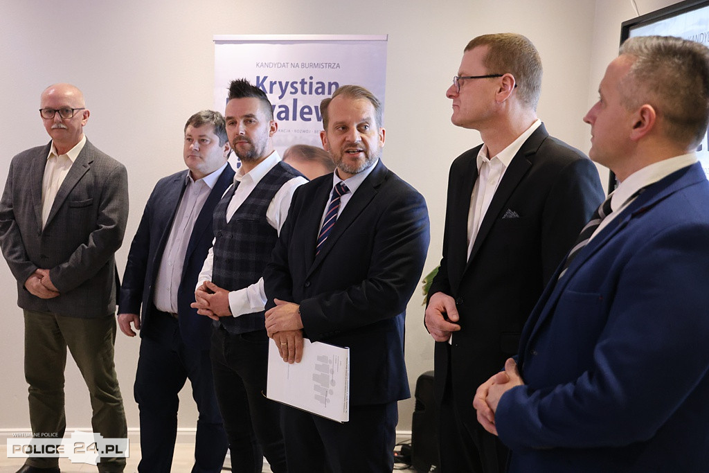 Konferencja prasowa KWW Projekt Police Krystiana Kowalewskiego
