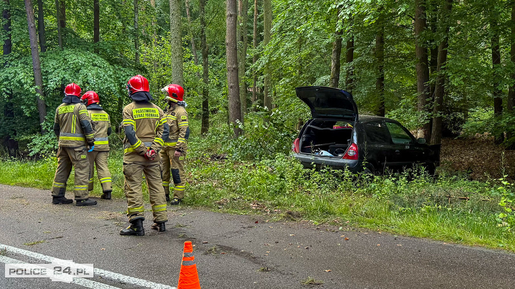 Siedlice. Samochód osobowy uderzył w drzewo