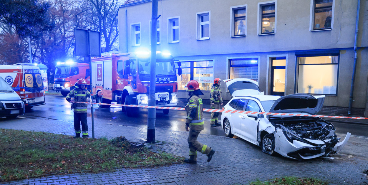 Wypadek na ul. Grunwaldzkiej w Policach