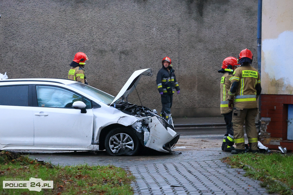 Wypadek na ul. Grunwaldzkiej w Policach