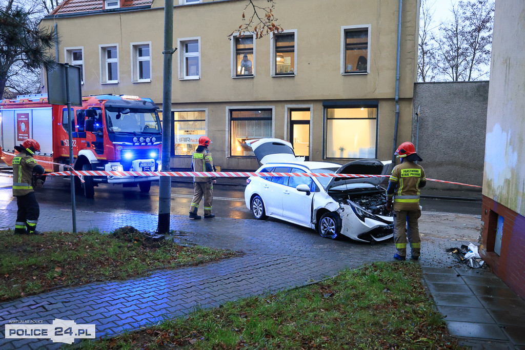 Wypadek na ul. Grunwaldzkiej w Policach