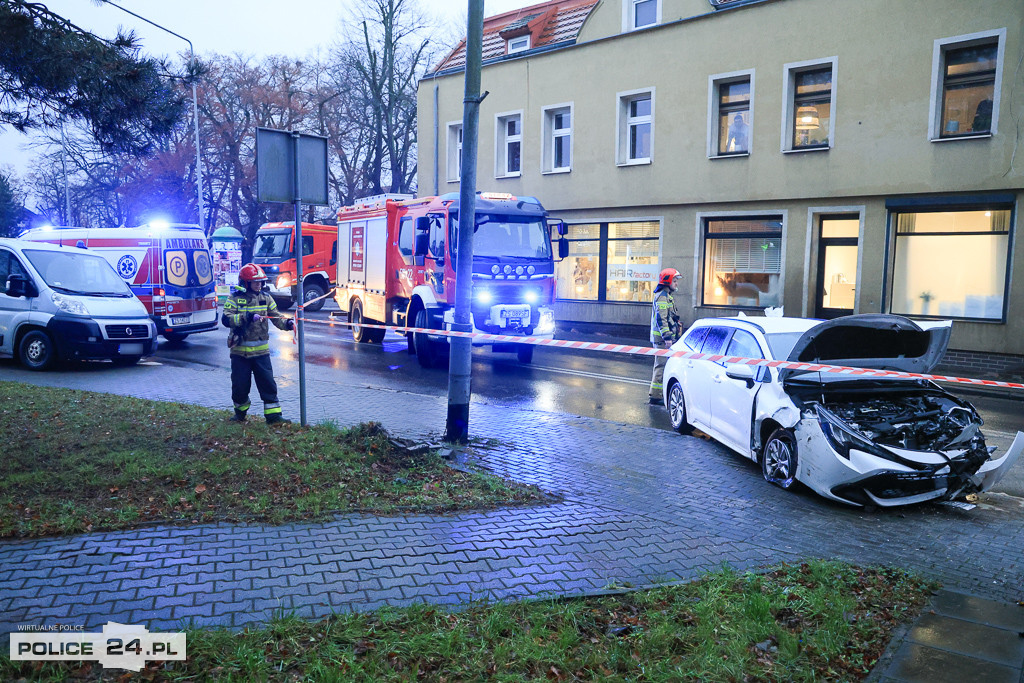 Wypadek na ul. Grunwaldzkiej w Policach