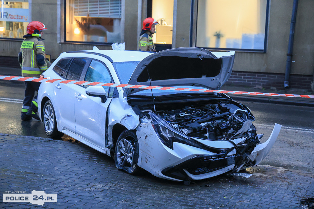 Wypadek na ul. Grunwaldzkiej w Policach