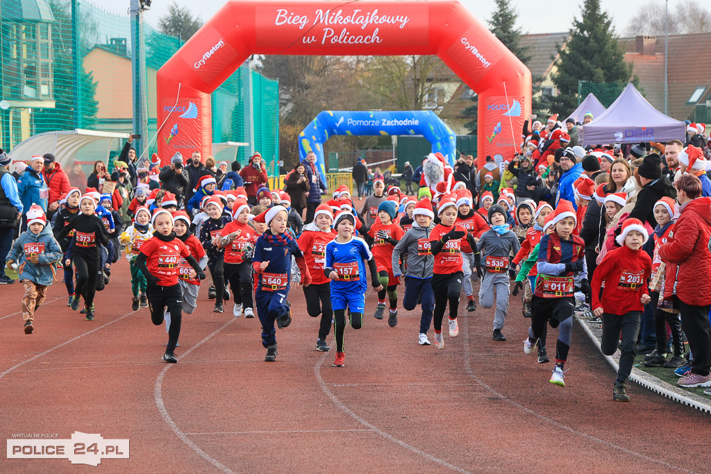 XIII Bieg Mikołajkowy w Policach - biegi najmłodszych