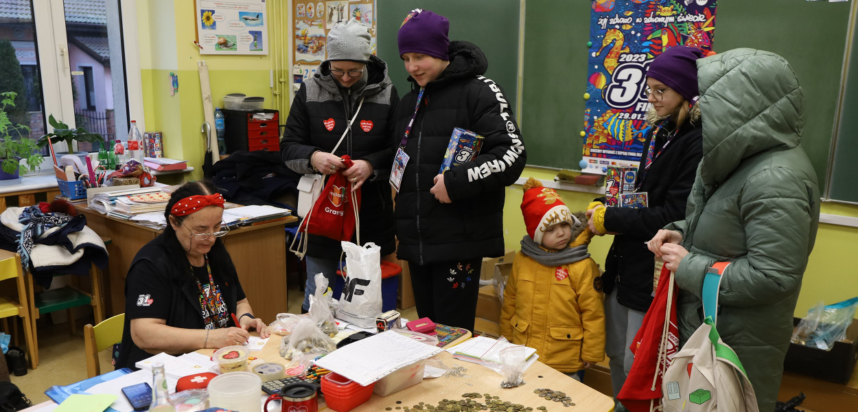 Na zdjęciu: Sztab WOŚP w Jasienicy