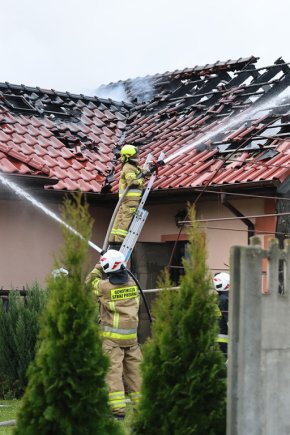 Pożar domu jednorodzinnego w Grzepnicy-2165