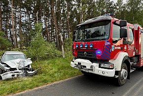 Pijany kierowca uderzył w drzewo na drodze Sławoszewo-Grzepnica-12862