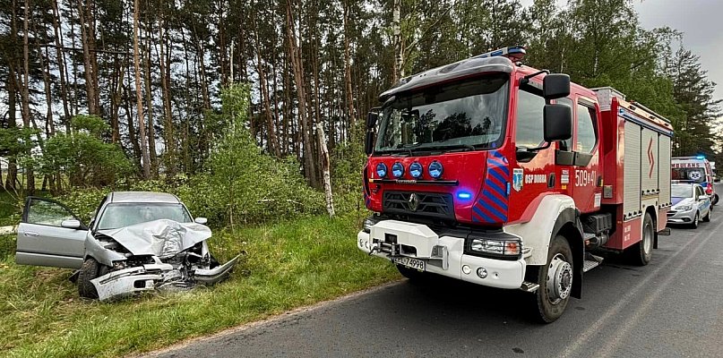 Pijany kierowca uderzył w drzewo na drodze Sławoszewo-Grzepnica - 12862