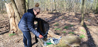 W Policach posprzątali las przy cmentarzu. Góry śmieci i butelek po alkoholu