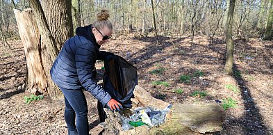 W Policach posprzątali las przy cmentarzu. Góry śmieci i butelek po alkoholu
