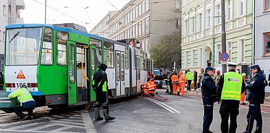Szczecin: tramwaj wypadł z torów i uderzył w budynek-20425