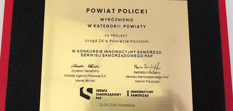Powiat Policki z wyróżnieniem za innowacyjność